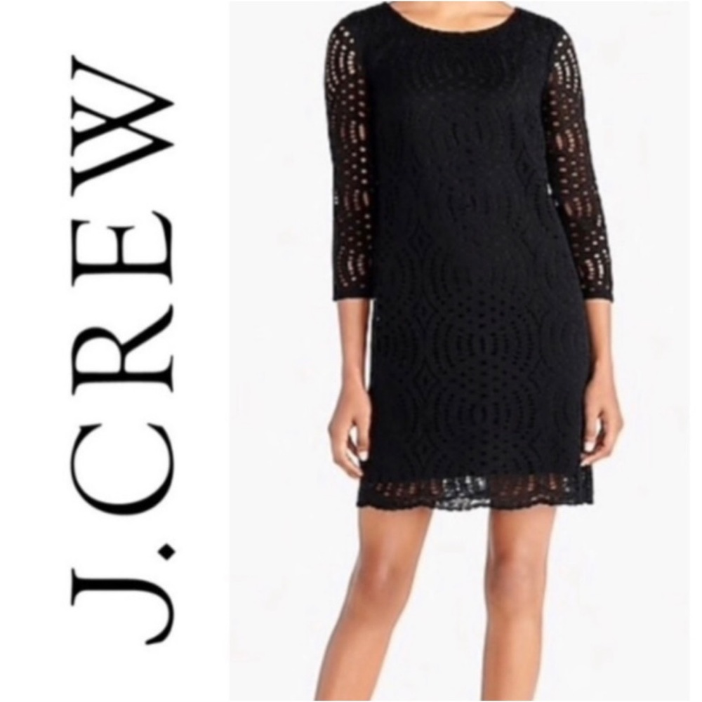 J. Crew Black Lace Sheath Dress 2